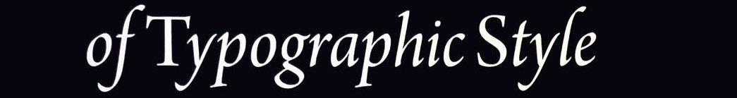 The Elements of Typographic Style