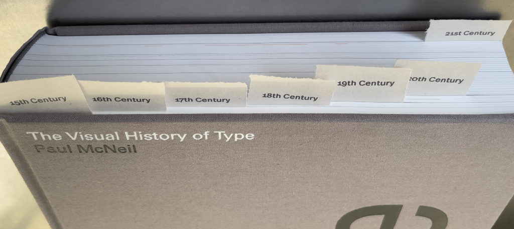 Centuries of type