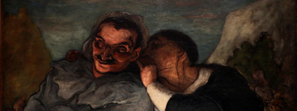 Detail from ‘Crispin and Scapin’ (1864) by Honoré Daumier