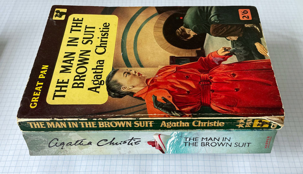 Two editions of ‘The Man in the Brown Suit’