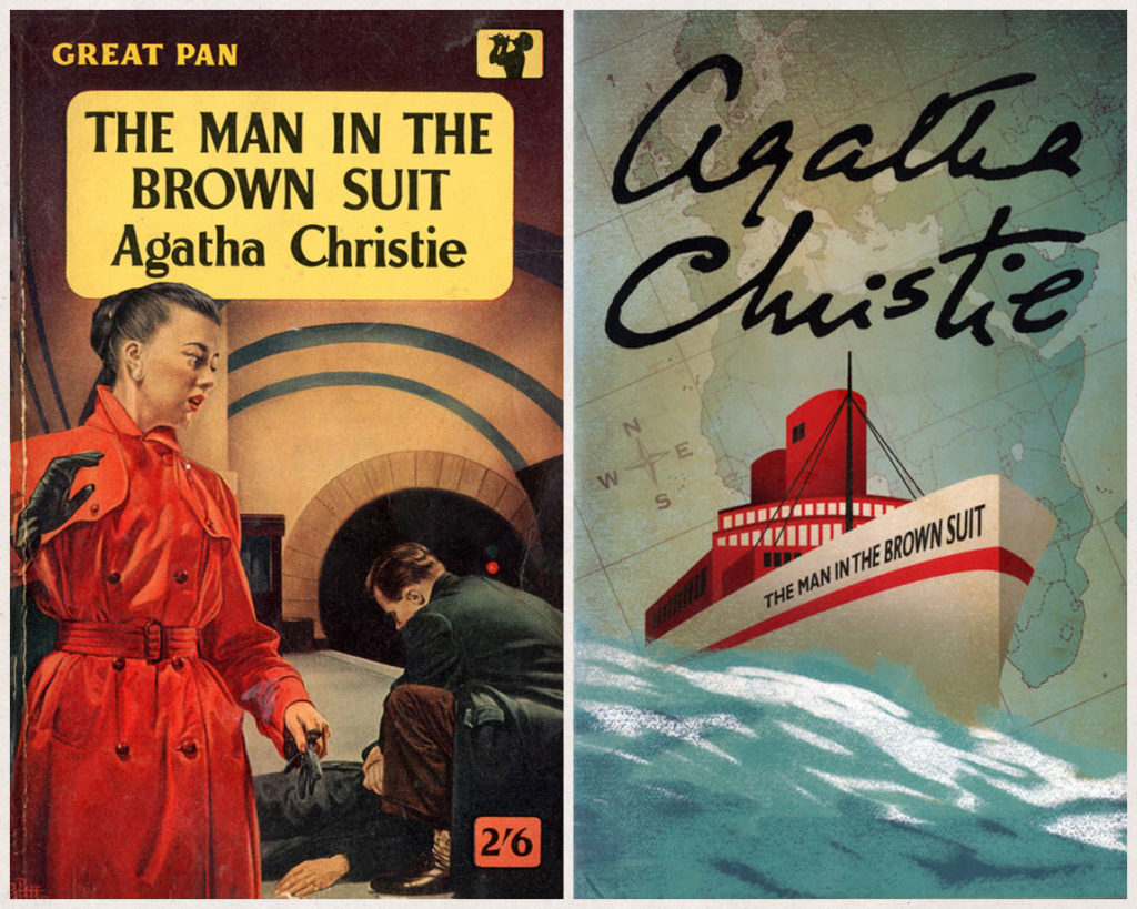 Two editions of ‘The Man in the Brown Suit’ by Agatha Christie