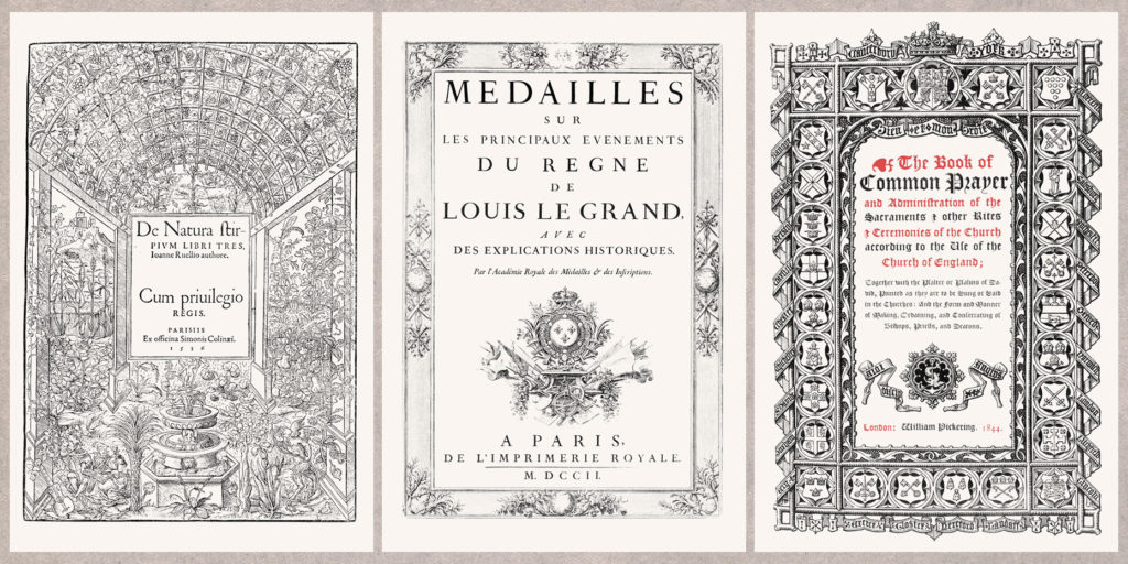 Three illustrated title pages